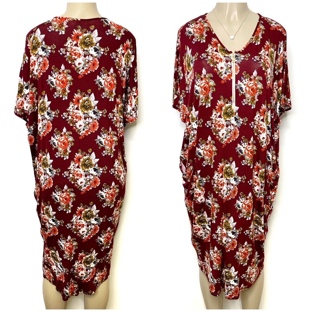 DWELL and Slumber Floral Cocoon Caftan Dress OS